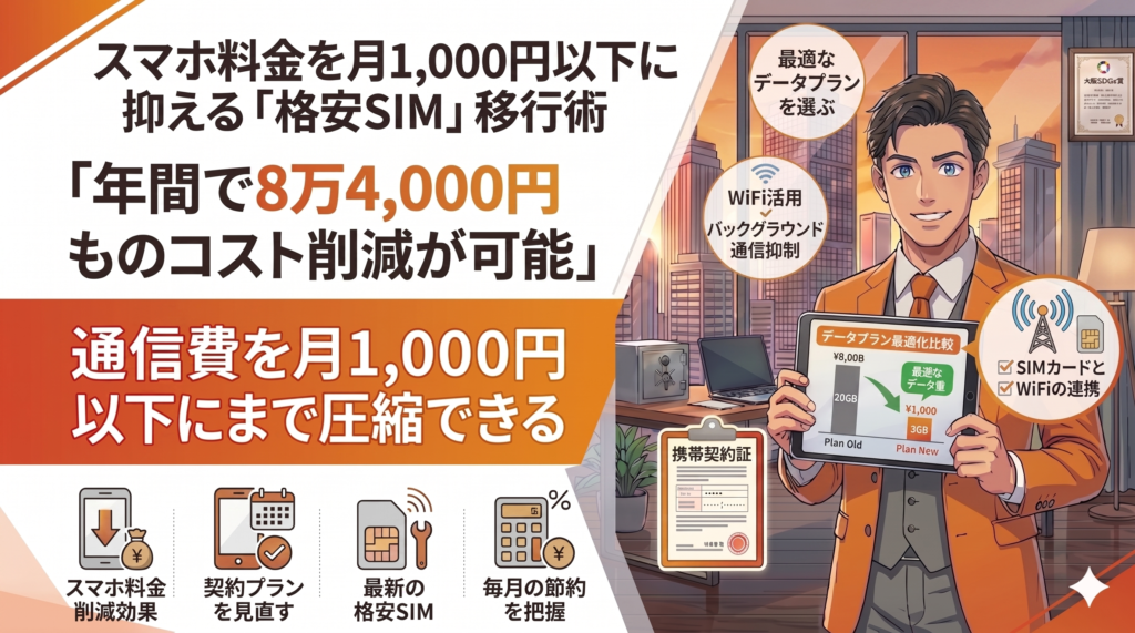 スマホ料金を月1,000円以下に抑える「格安SIM」移行術